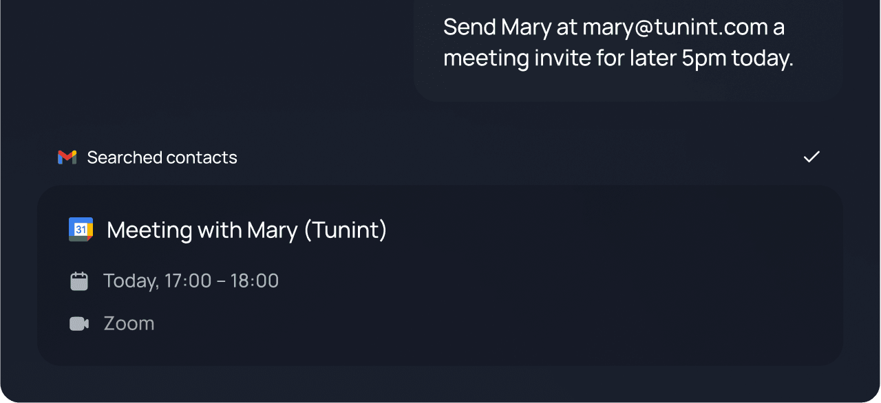 Nia AI assistant interface