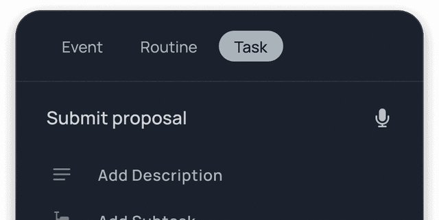Task creation interface illustration
