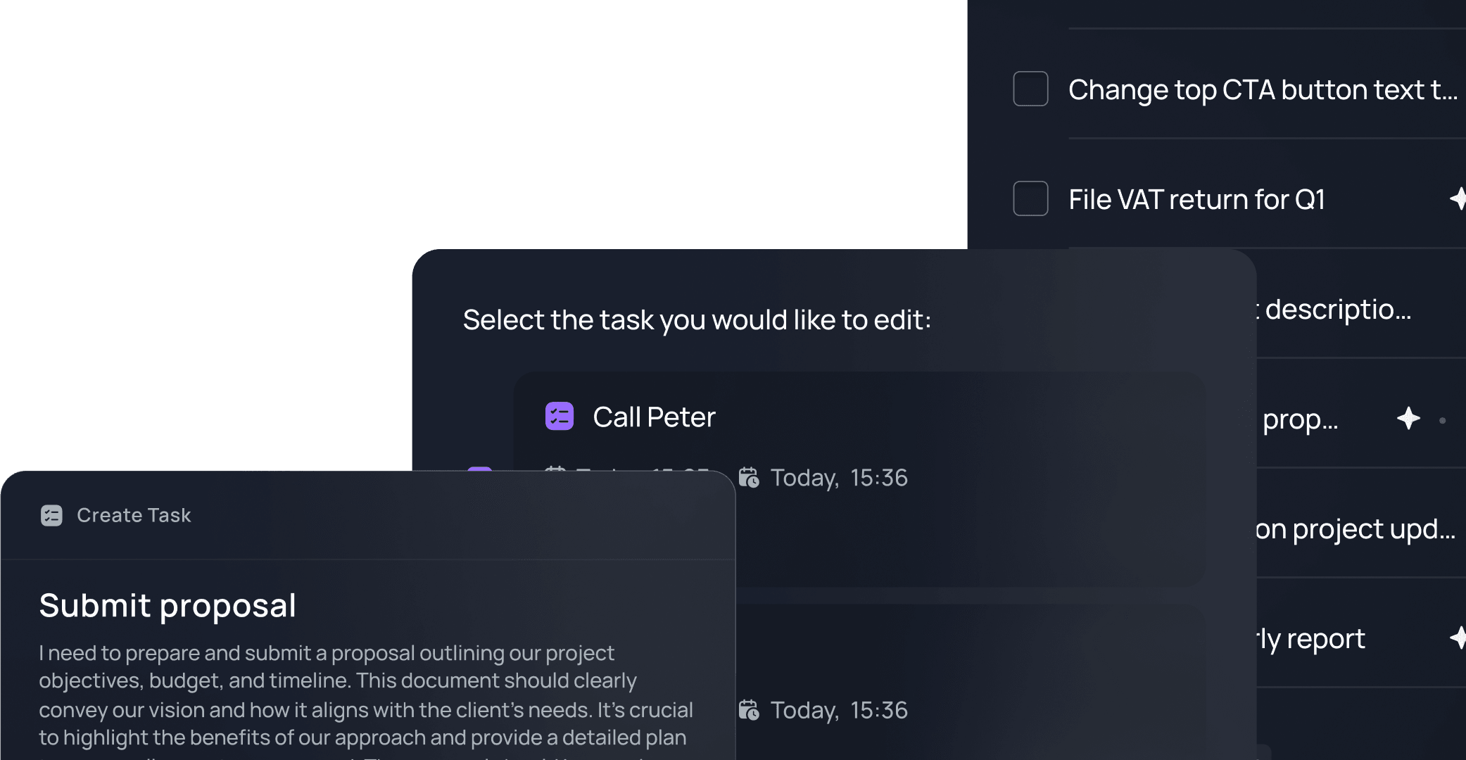 Task manager interface