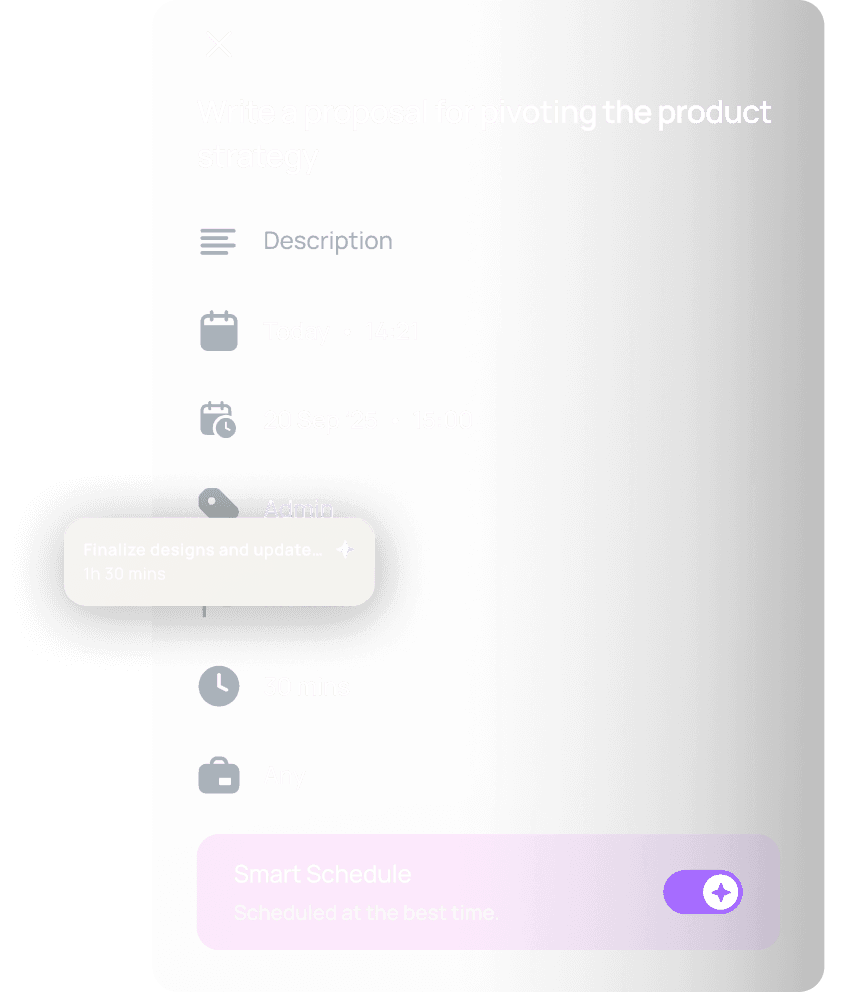AI scheduler interface